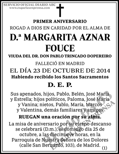 Margarita Aznar Fouce